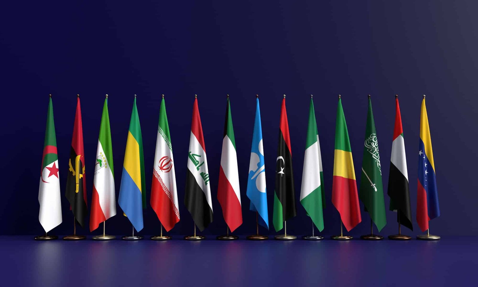 Algeria Angola Republic of the Congo Equatorial Guinea Gabon Iran Iraq Kuwait Libya Nigeria Saudi Ar